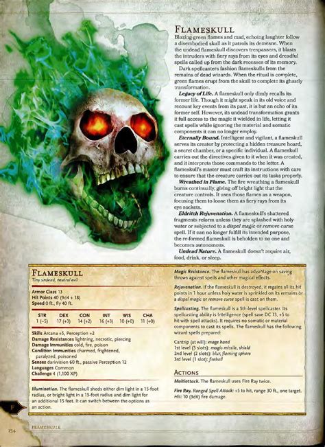 flameskull 5e monster manual